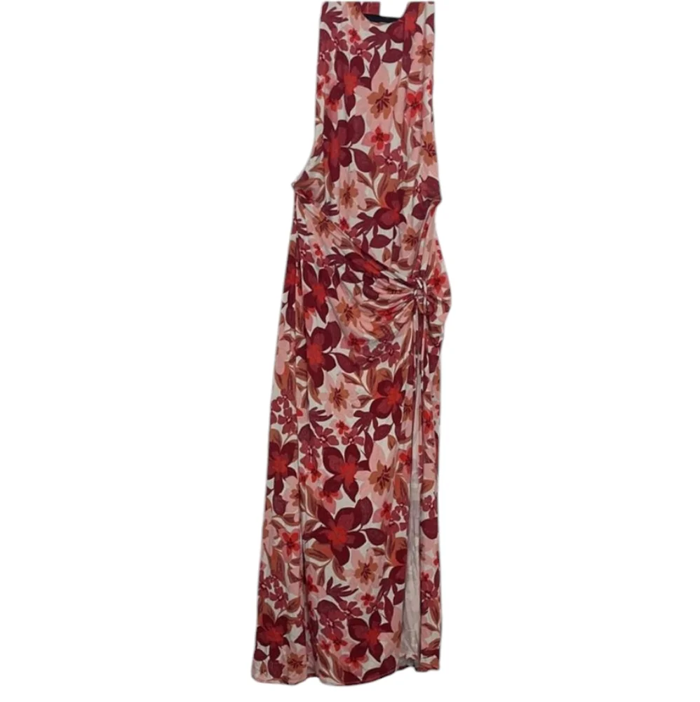 Free People‎ Mimi Floral Racer Back Halter Side Slit Maxi Dress - Picture 5 of 7